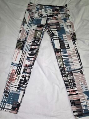 Victoria Sport Knockout Multicolor Compression Gym Yoga Leggings- Size Lg